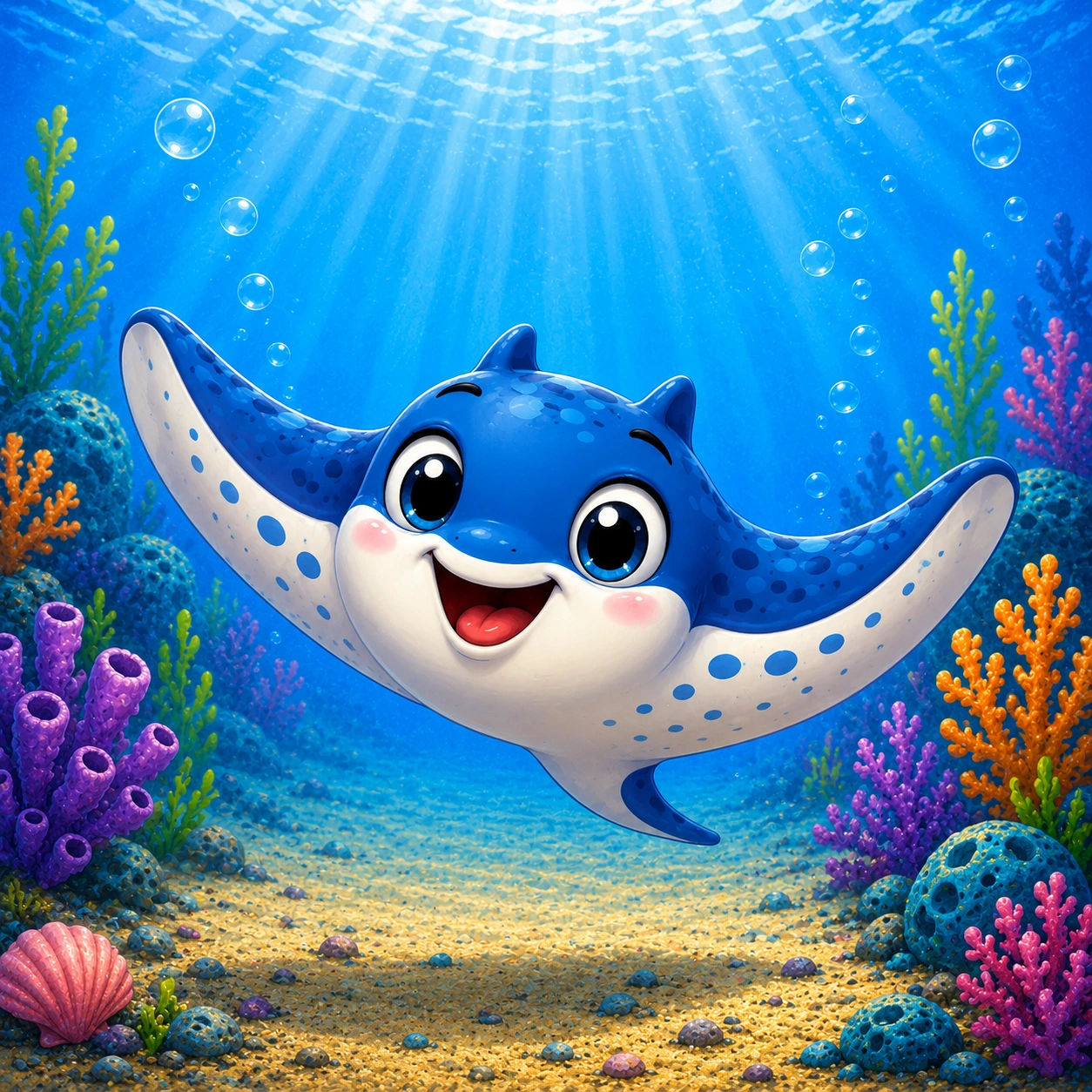 Rumi, una mantarraya azul